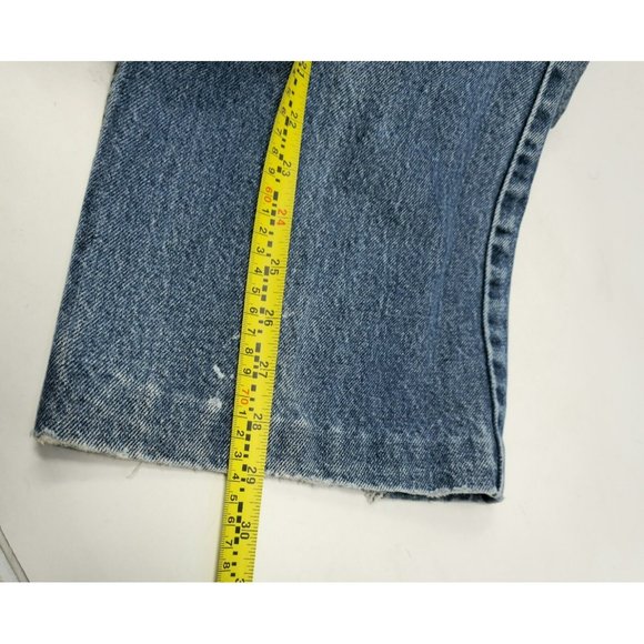 Levis Silvertab VTG 90's Hipster Flare‎ Distressed Blue Denim Jeans 11 JR M USA - Picture 11 of 13